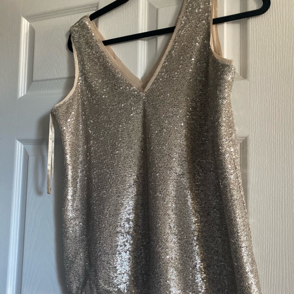GAP Silver Sequin Tank Top